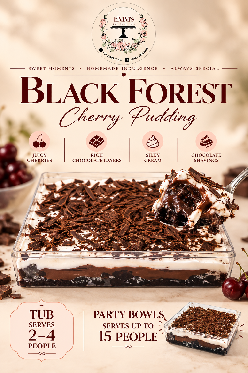 Black Forest Cherry Pudding