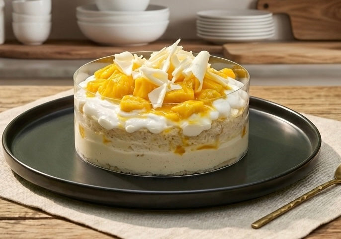 Mango tres leches (eggless)