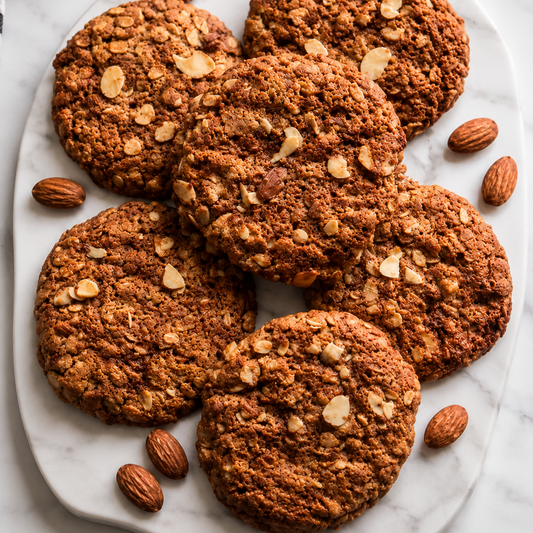 Oatmeal almond cookies ( eggless)